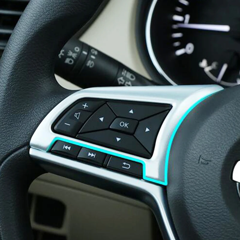 Для Nissan Leaf 2018 2019 ABS матовая/углеродное волокно внутренняя Кнопка регулировки руля