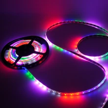 Waterproof Colorful Flash Led Strip for New Year Christmas Decoration Covered by Epoxy RGB Gerlyanda DC12V 24W Super Brightness