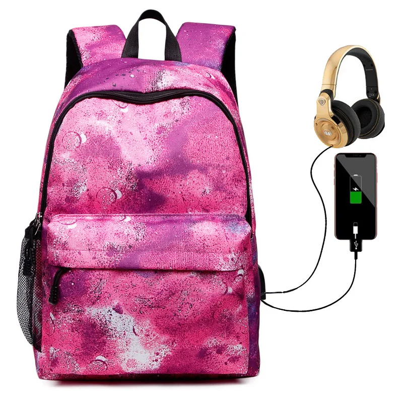 

Fashion Women Waterproof Usb Backpack Youth Nylon School Backpacks For Teenage Girl Female Harajuku Shoulder Bag Bagpack Mochila