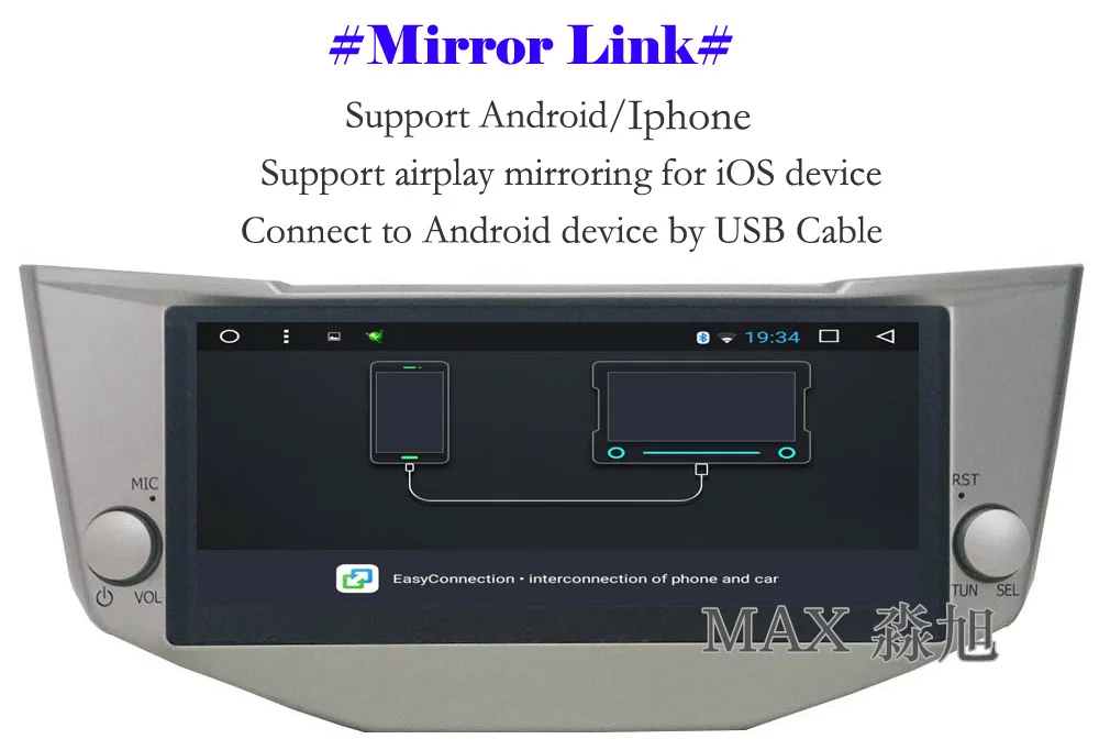 Excellent MAX  Android 8.1.0 GPS Navigation System For Lexus RX330/RX200/RX350 Car Radio RDS Bluetooth Call/Music WiFi 4G SWC Free Map 8