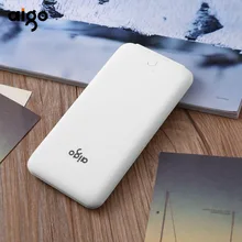 AIGO T10000 Power Bank 10000Mah Powerbank Dual USB Portable Charger External Battery Pack Super Thin Power Supply for cellphone
