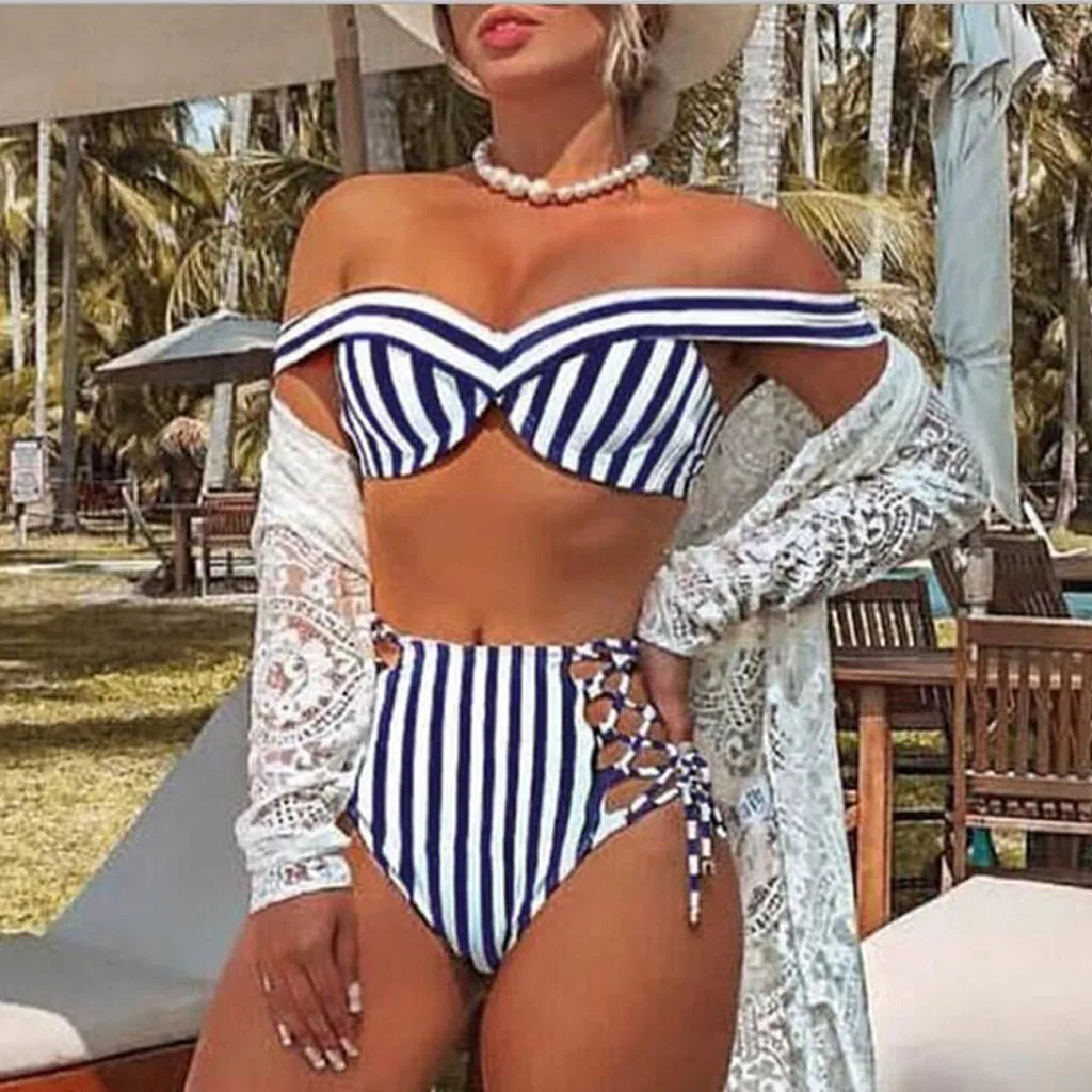 

Women Bikini 2019 Two Piece Push Up Printed Bikini Beach Bathing Monokini Swimsuit Swimwear Stroj Kapielowy Maillot De Bain Femm