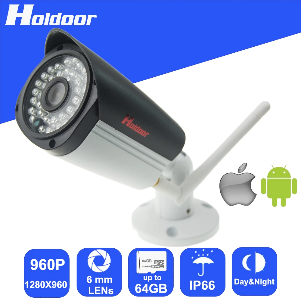 WiFi 960P HD 6mm Lens IP P2P Security Camera Micro SD Card Slot Video Record email alert motion detection alarm Outdoor IP66