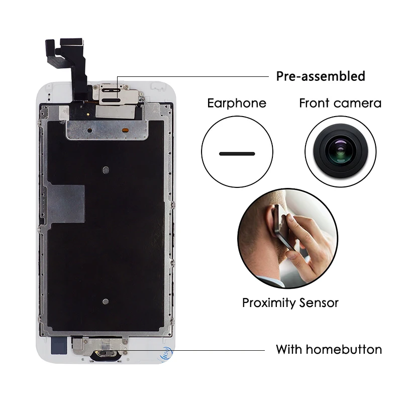 100 шт. EFAITH 4 7 дюйма качество AAA полная сборка ЖК дисплей для iPhone 6S с 3D сенсорным