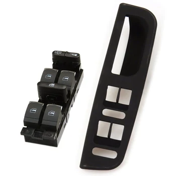 

TUKE OEM Fenetre Du Pilote Maitre Commutateurs Chrome+black master switch bracket sets Pour VW Passat B5 Bora Golf Mk4 Superbe