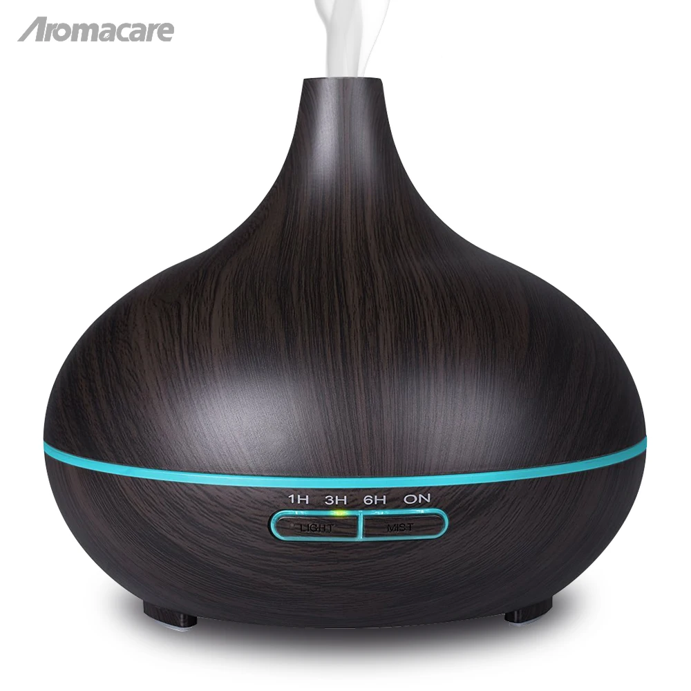 Aromacare 300 мл светодиодный портативный увлажнитель воздуха с деревянной цветной зарядкой Ароматерапия Эфирные масла Арома диффузор тумана для дома