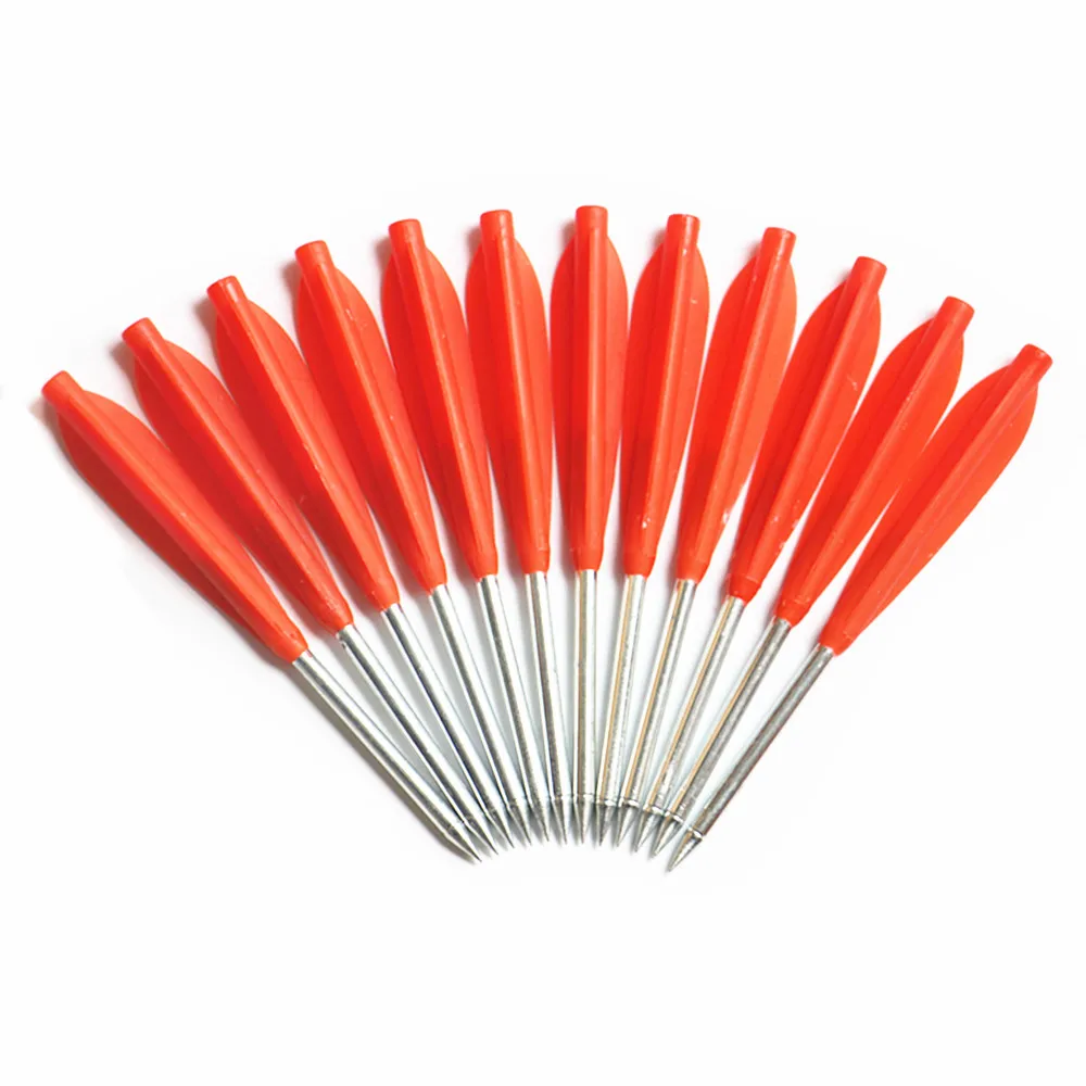 

12Pcs Red Aluminum Tips Bolt Arrow 5.7" Length Broadheads Flecha For 50 lb/80 lb Pistol Crossbow Bolts Arrows