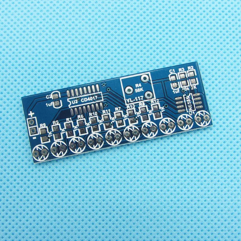 NE555+CD4017 Light Water Flowing Light LED Module DIY Kit DIY Parts Kits for Self-Assembly (2)