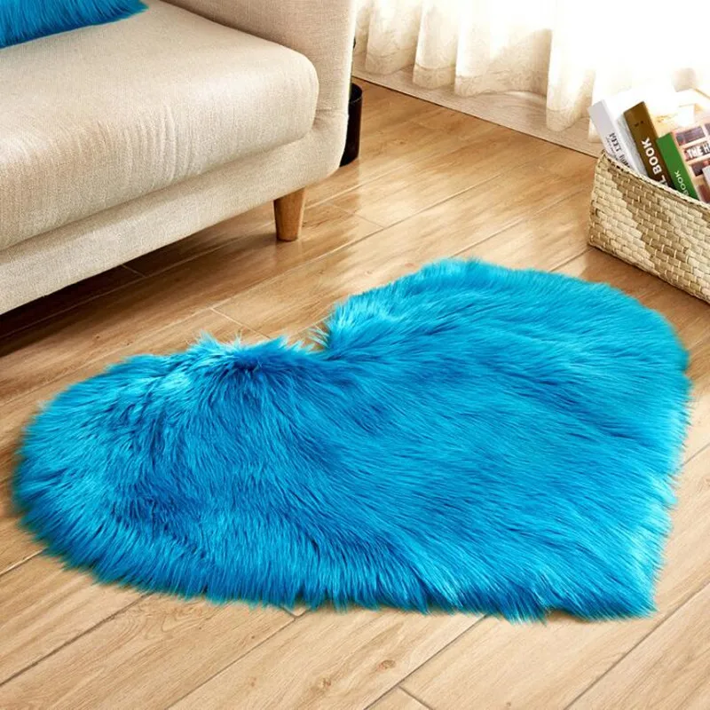 

Australian Wool Carpets Love Heart Rugs Modern Home Decor Bedroom Fur Carpet Cloakroom Mat Bed Blanket Thick Study Area Rugs