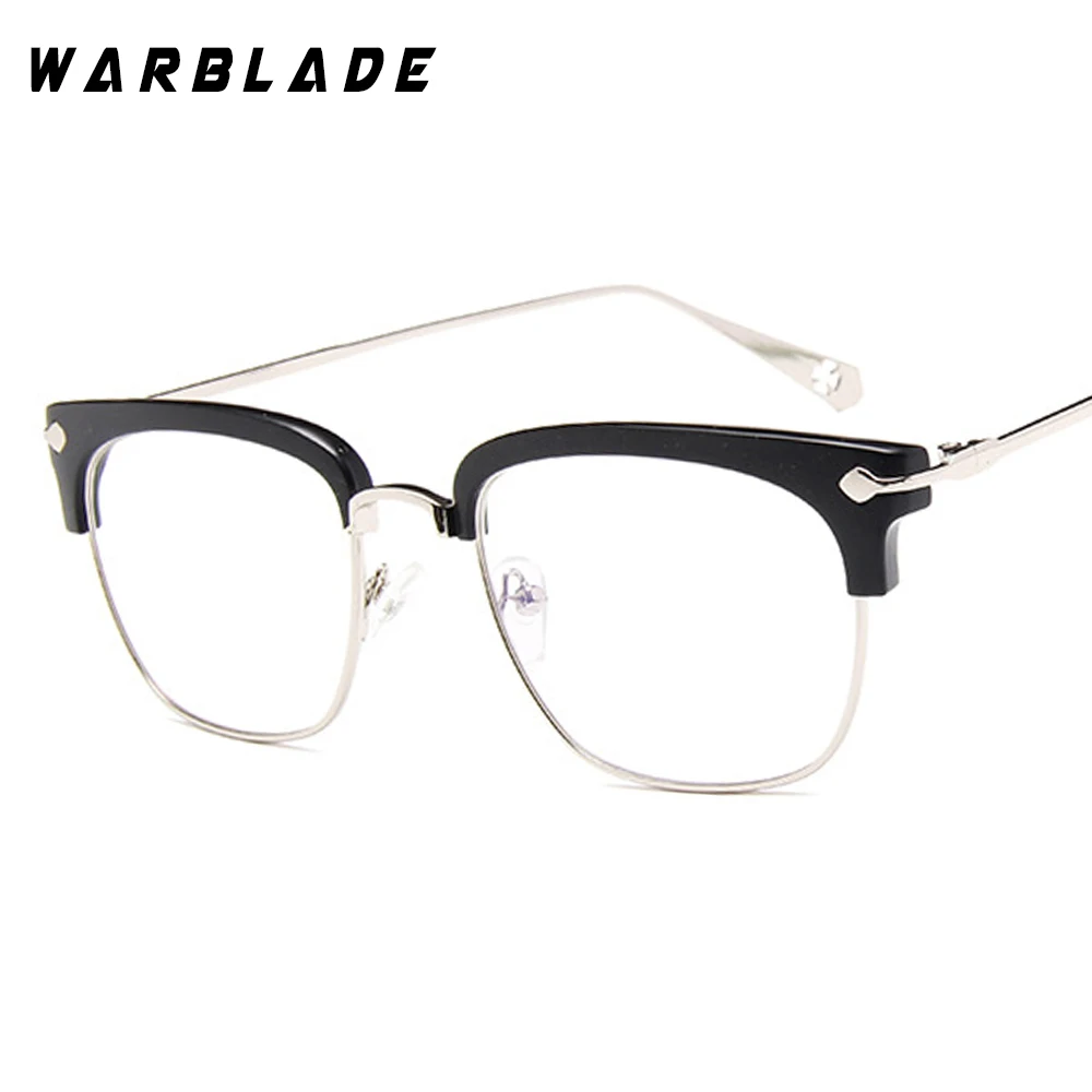 

Brand Top Grade Eyeglasses Frame Men Optical Frames Women Retro Clear Lens Half Frame Glasses Frame Female Spectacle