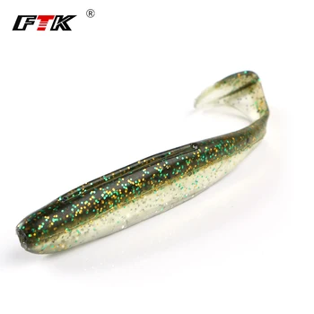 

FTK Fishing Lure Shad Worm Soft Body Bait 1pcs 100mm 4.4g Bass Lure Fishing Tackle Wobbler Sandworm Swim Bait Saltwater