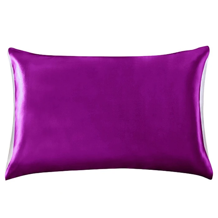 Шелковый чехол для подушки с одной стороны чехол для подушки тутового дерева со скрытой молнией для волос и кожи гипоаллергенный - Цвет: violet