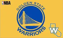 Golden State Warriors big logo Flag yellow blackground 3×5 FT 150X90CM Banner 100D Polyester with metal grommets
