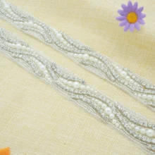 ShiDianYi серебряные стразы пояс невесты кристалл жемчуг ленты свадебный пояс Кушак для невесты подружек невесты 10PCS-RA280-Y518