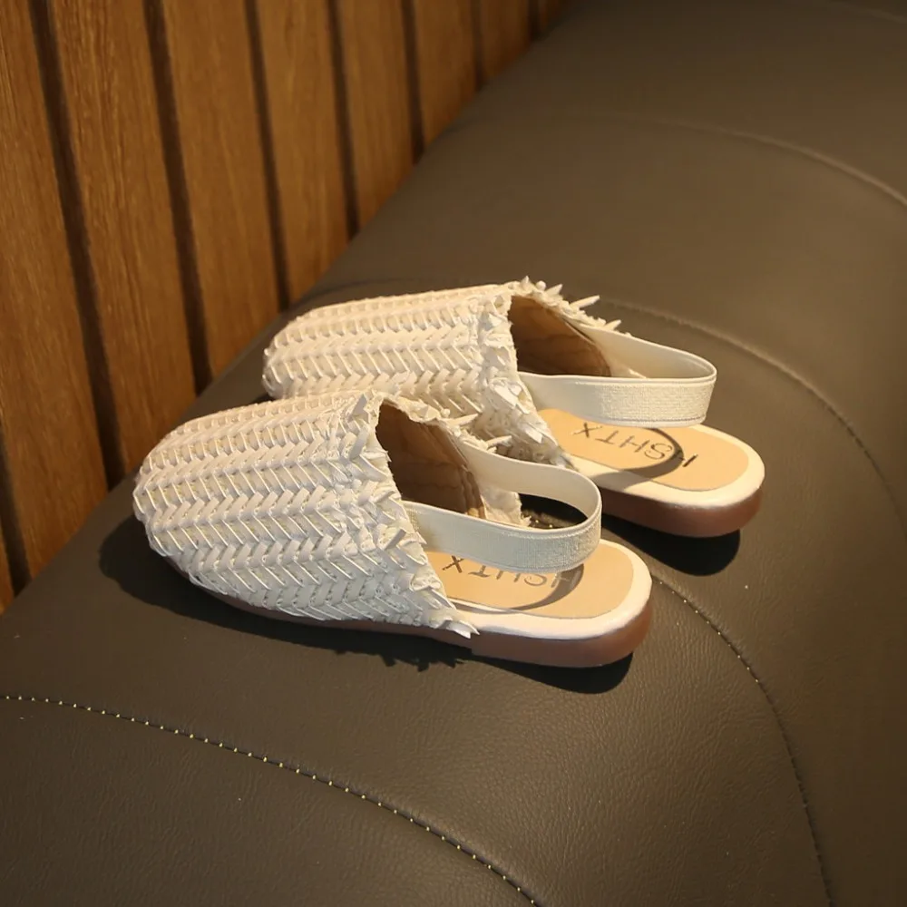 2019 girls retro woven sandals shoes princess shoes sandals sandals slippers summer sandals for girls kids shoes+male 40J23 (11) - 副本