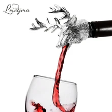 LMETJMA нержавеющая сталь Олень голова вина Pourer уникальные пробки бутылки вина аэраторы барные инструменты KC0818-1