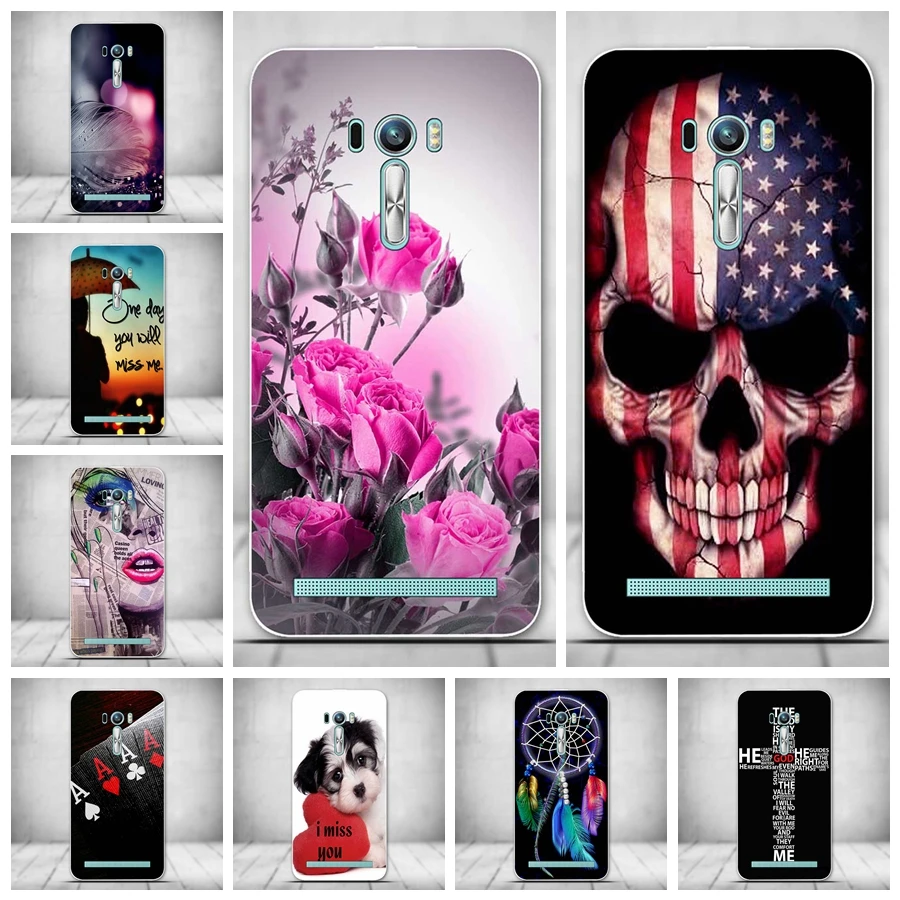 

New Soft Silicon Case for ASUS ZenFone 2 Laser ZE500KL Case Luxury Printing Back Cover for Asus ZE500KL Cell Phone Case Capa