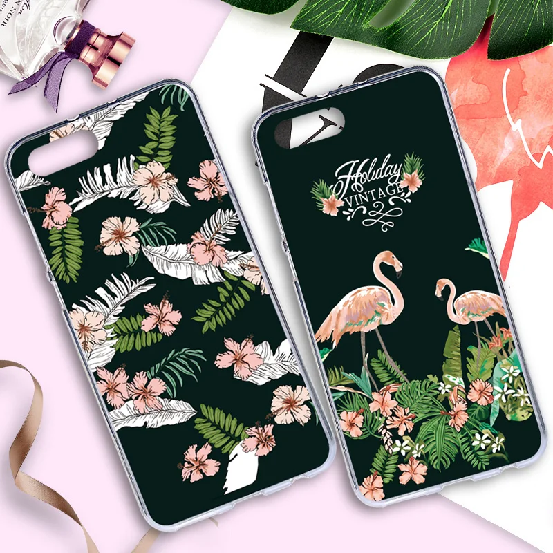 Case For Huawei Honor V8/V9/V10 Cover Painted Flamingo Flower Drawing Back Shell Protective Vintage Ultra Thin Fashion Silicone