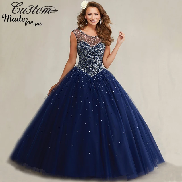 plus size masquerade ball gowns puffy sweet 16 navy blue quinceanera masquerade ball gown plus size