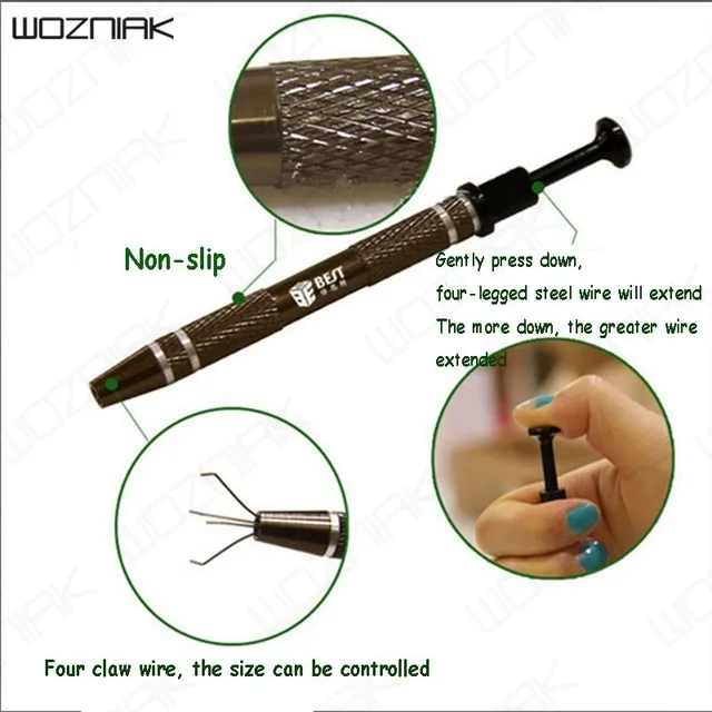 Best Price Wozniak Circuit Board IC Puller Tool Chip Extractor BGA Chip Grabber Electronic Components Grabber High Quality 