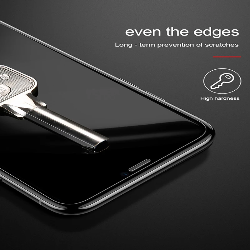 2 Pack For iPhone X Tempered Glass Screen Protector Film For iPhone X 5.8 Inch Anti-fingerprint Screen Protective Front Film 9H (3)
