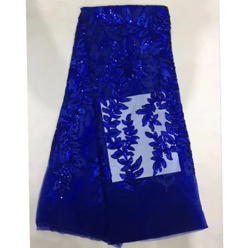 

African Lace Fabric 2018 French Net Lace Material New Designs Fabric High Quality African sequins Lace Fabric For Women-H5