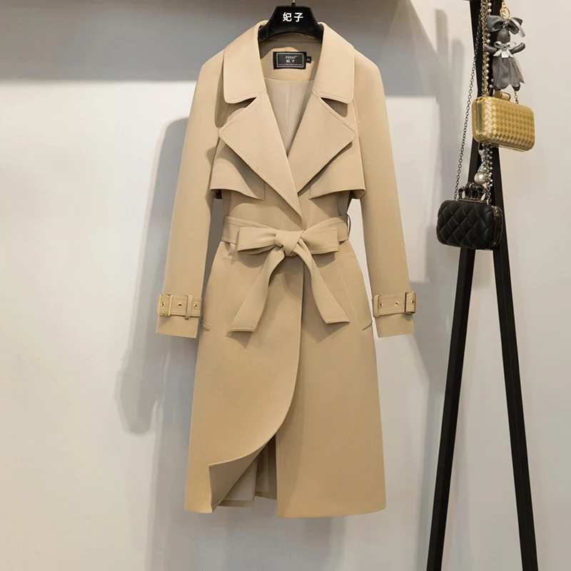 Весенняя женская куртка пальто женский корейский сплошной цвет Harajuku Роскошная уличная одежда для отдыха Slim Fit коричневая ветровка куртка