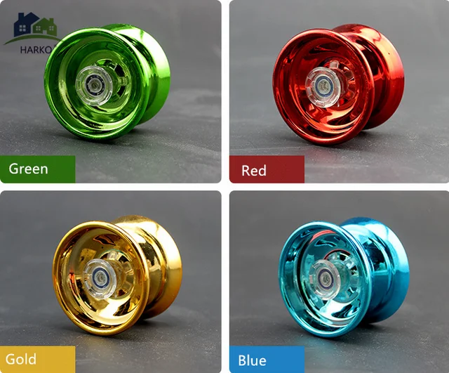 Yoyo mágico de 4 colores para niños y niñas, torno CNC yo-yo de aleación de aluminio de alta velocidad con cuerda giratoria