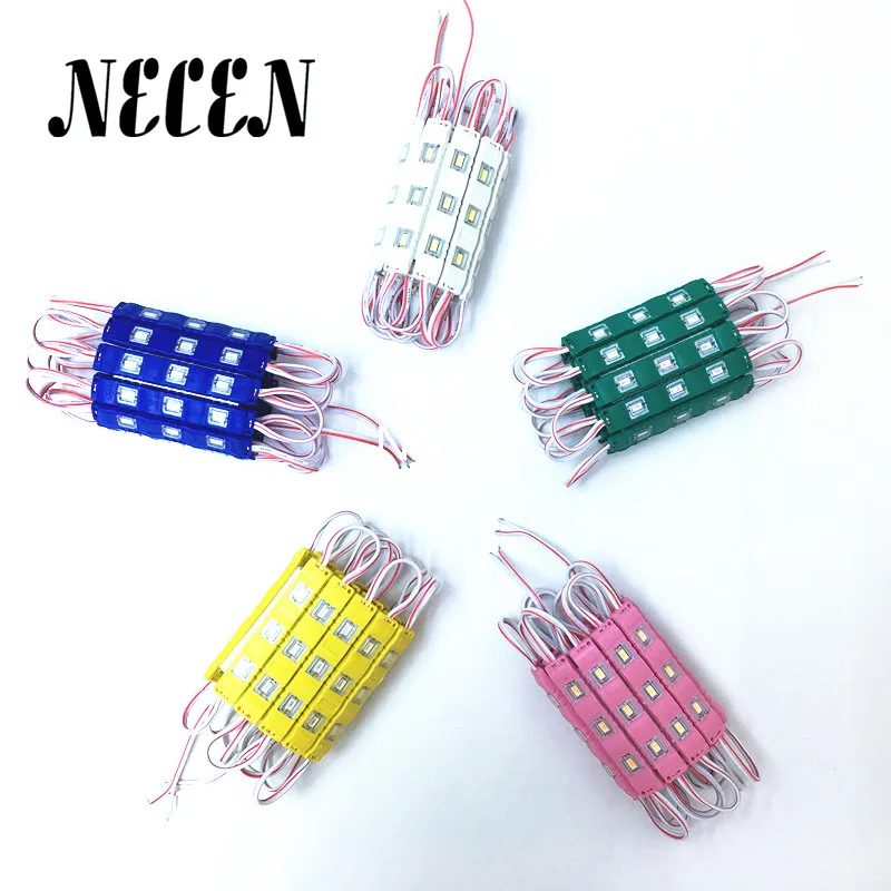 

Necen 20PCS 5730 3 LED Module lighting for sign DC12V Waterproof superbright smd led modules Cool white / Warm white/Blue/Red