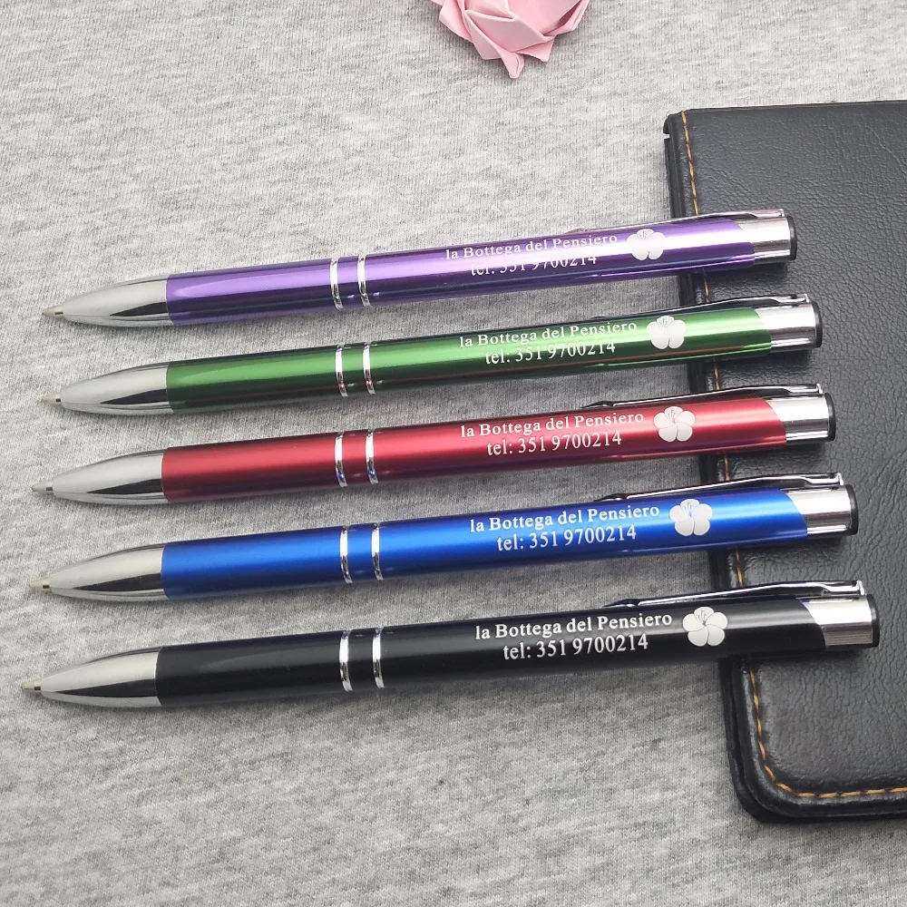 

Hot logo pen newest personalized metal pens engraved with your company brand/website best gifts for employees and partners