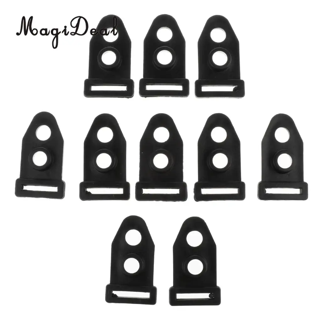 MagiDeal 10pcs Tent Clip Camping Tent Feet Clamp Accessories for Outdoor Black 4cm