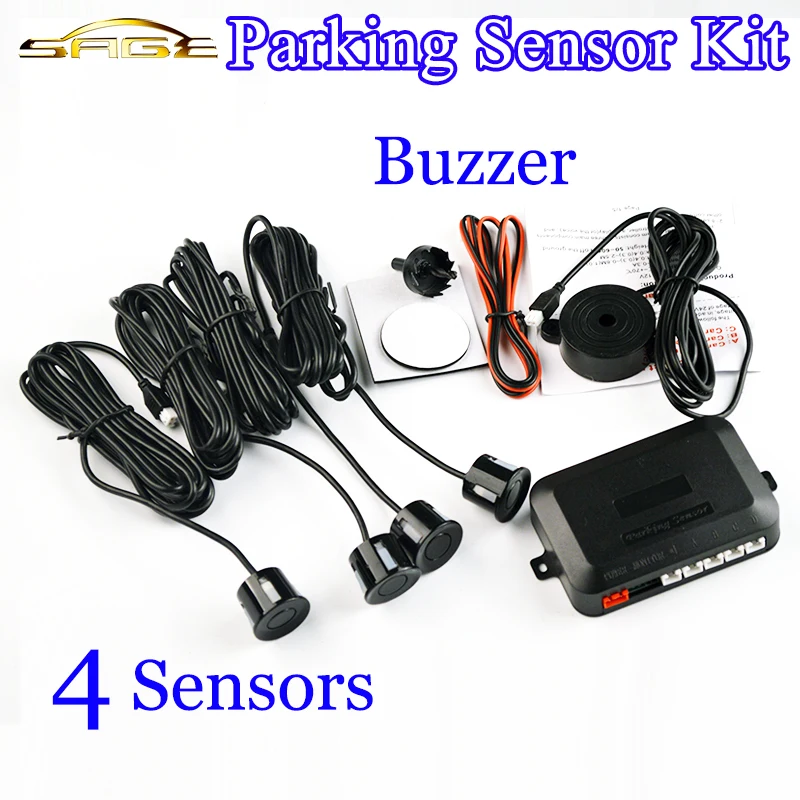 4 Sensors Buzzer 22mm Car Parking Sensor Kit Reverse Backup Radar Sound
