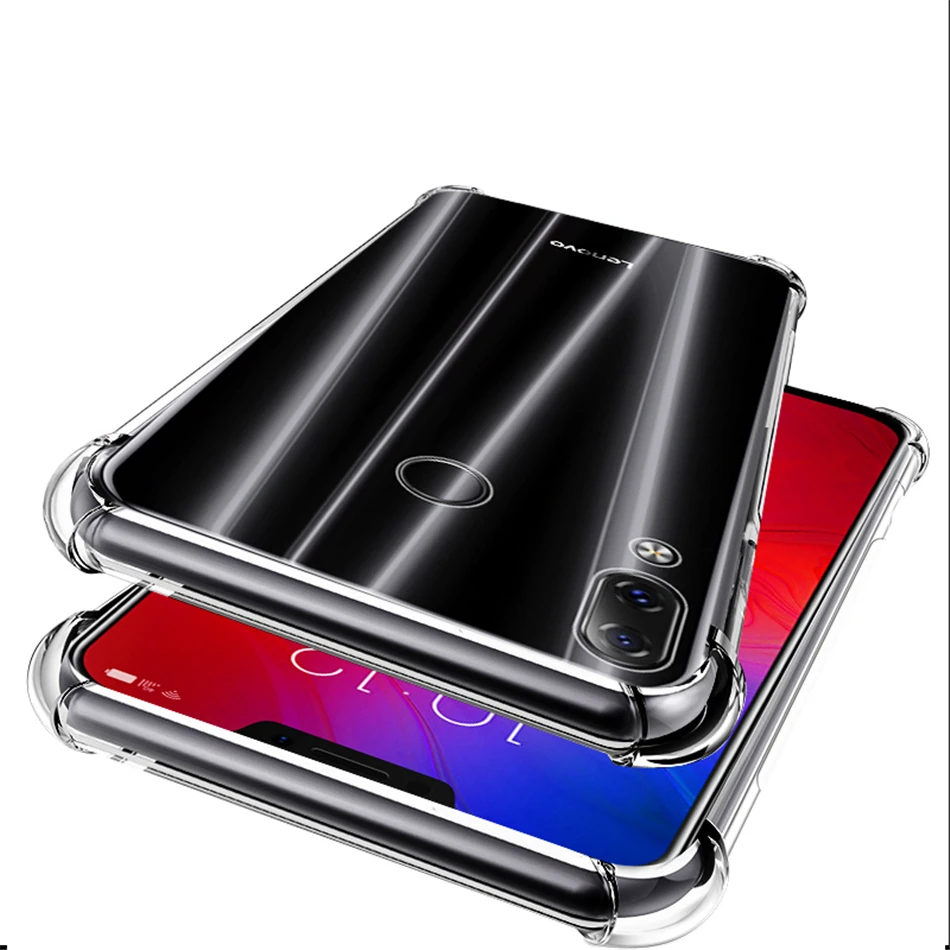 Мягкий чехол из ТПУ с воздушной подушкой для Lenovo Z5 Z5s Z6 K8 Note Plus прозрачный тонкий