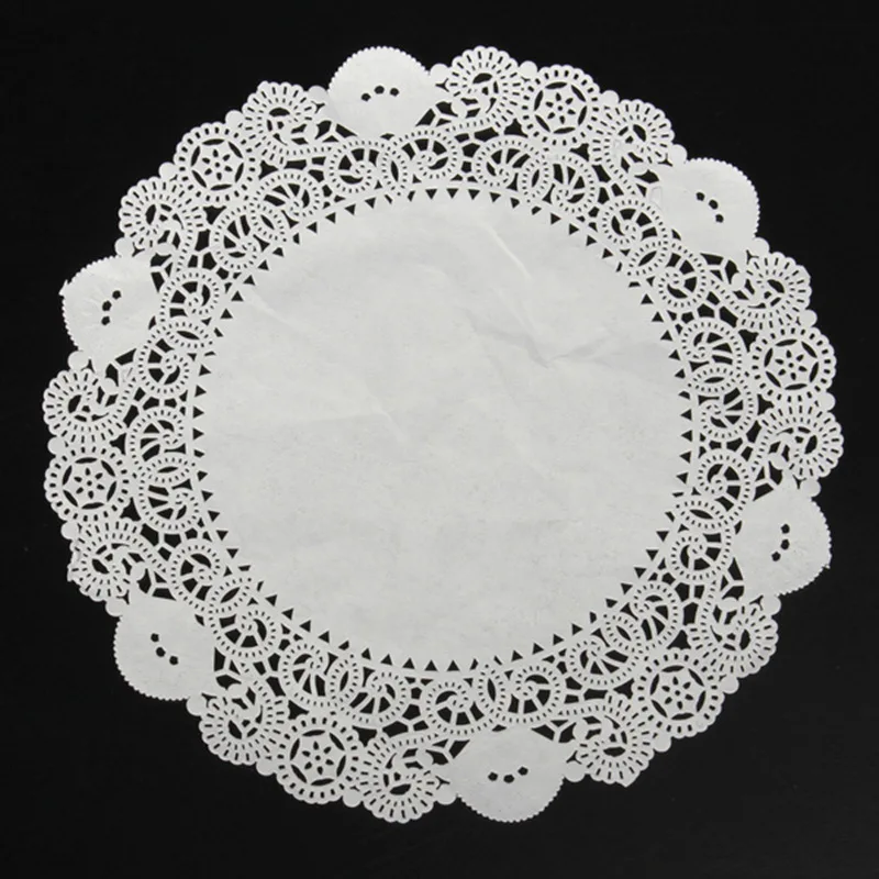 Buy 50Pcs New 12.5" White Cute Round Lace Paper