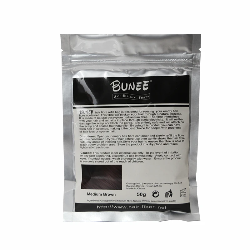 

BUNEE Hair Building Fiber 50g Pure Cotton Powder New Spray Applicator For Hair Loss Treatment Instant Wig Regrowth Powders.