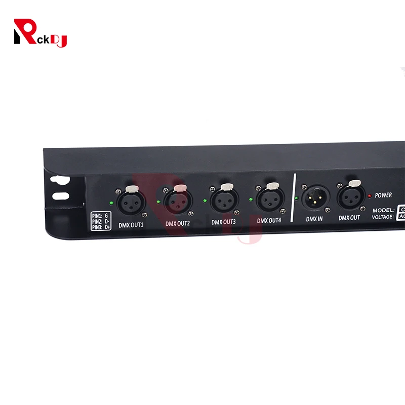 6 портовый сплиттер DMX выход 512x4 канала для управления освесветильник диджея
