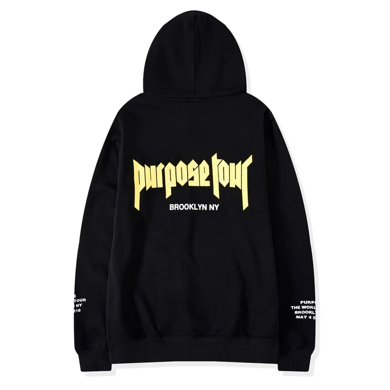 Justin Bieber Purpose Tour Print Hoodie Men Hip hop Streetwear Fleece Cotton Pullover WORLD TOUR Special Women Sweatshirt