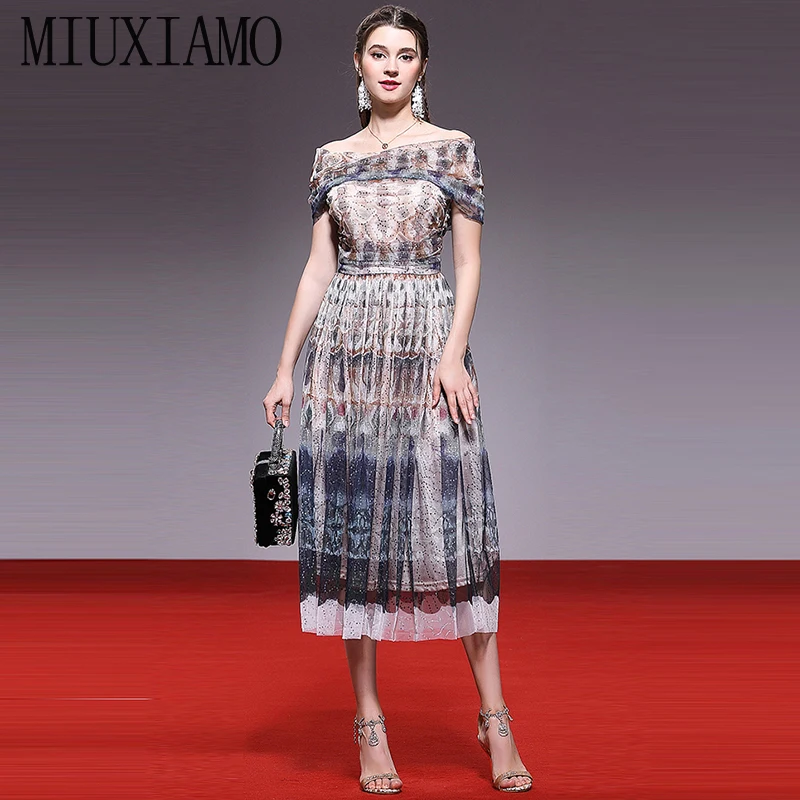 Высококачественное винтажное платье MIUXIMAO коллекция лето весна 2019 года Новейшее