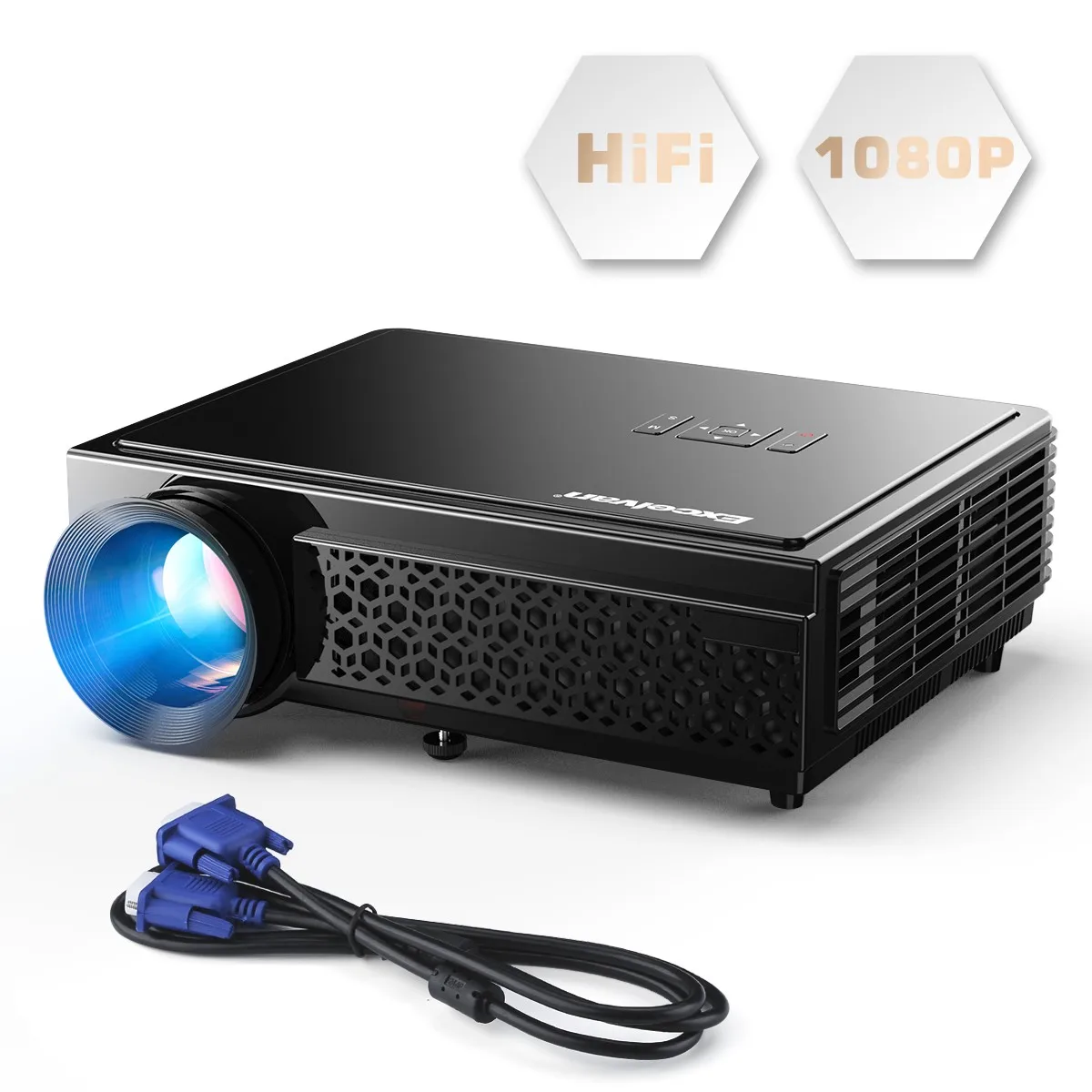 Excelvan 96+ проектор для домашнего кинотеатра 1280x800 1080P Портативный 5,8 ”TFT lcd HD 3000 люмен светодиодный проектор для ноутбука/телефона