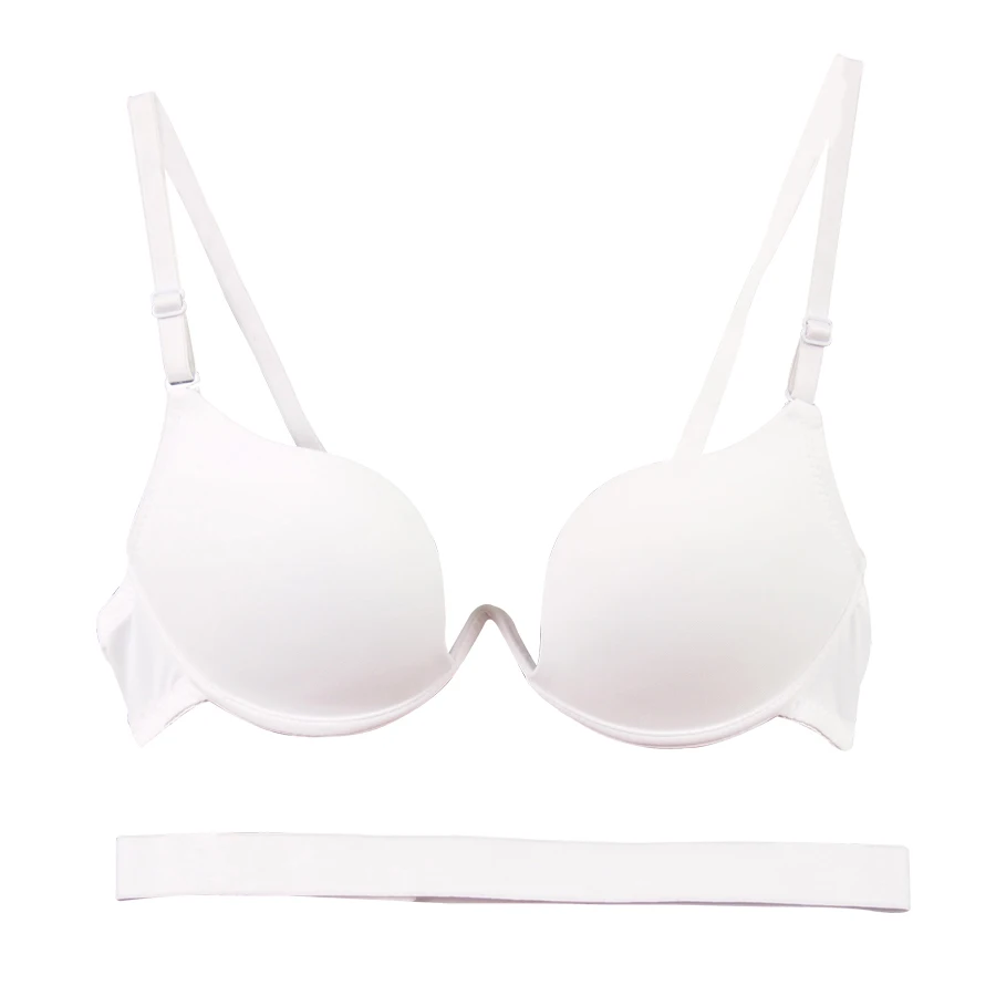 Top quality plunge bra seamless candy color women's lingerie push up underwire girl underwear sexy everyday hot bras 7 colors bra and panty sets