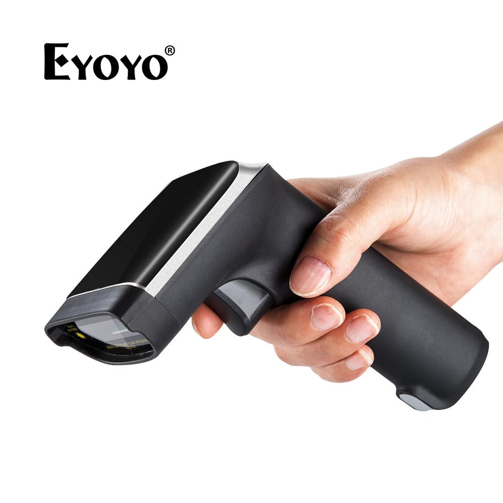 

EYOYO EY-007S 1D 2.4GHz Wireless Barcode Scanner USB Wired Laser Light 1D Bar Code Scanner Reader Wireless