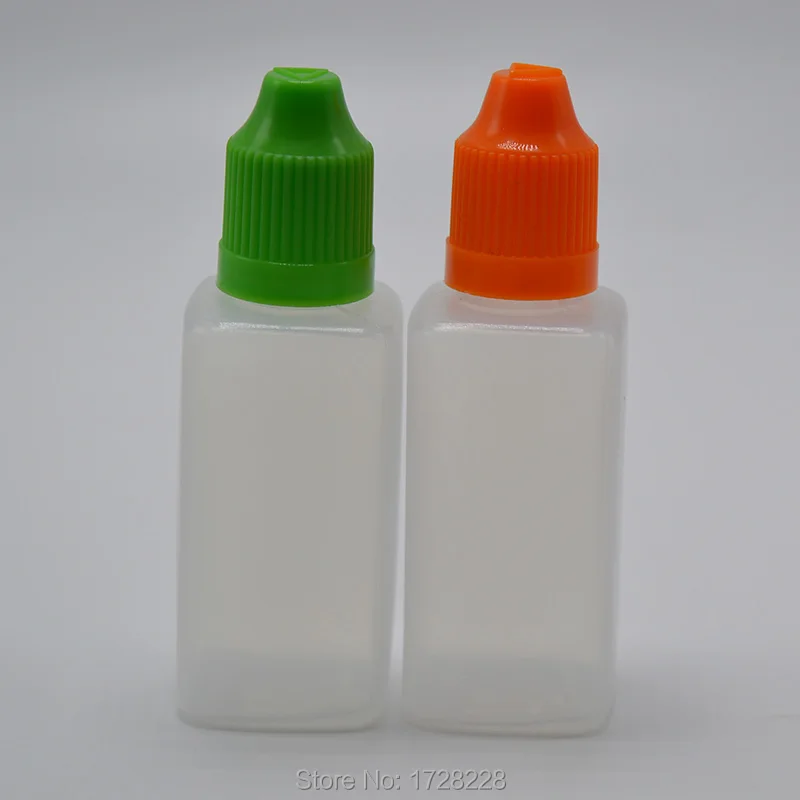 20000 шт./лот 30 мл квадратный мягкой электронной сигареты Пластик капельницы бутылки с детьми шапки и советы, пустой пипетки бутылки