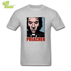Фильм Preacher Is Mad футболка мужской с круглым воротником короткий рукав Футболка Досуг Дизайнер рубашки
