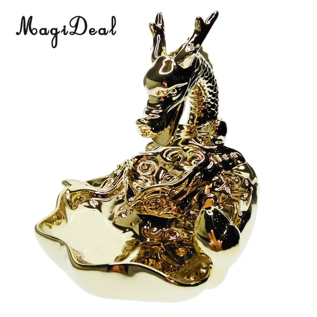 Traditional Chinese Dragon Incense Holder Porcelain Backflow Incense Burner Smoke Tower Incense Burners