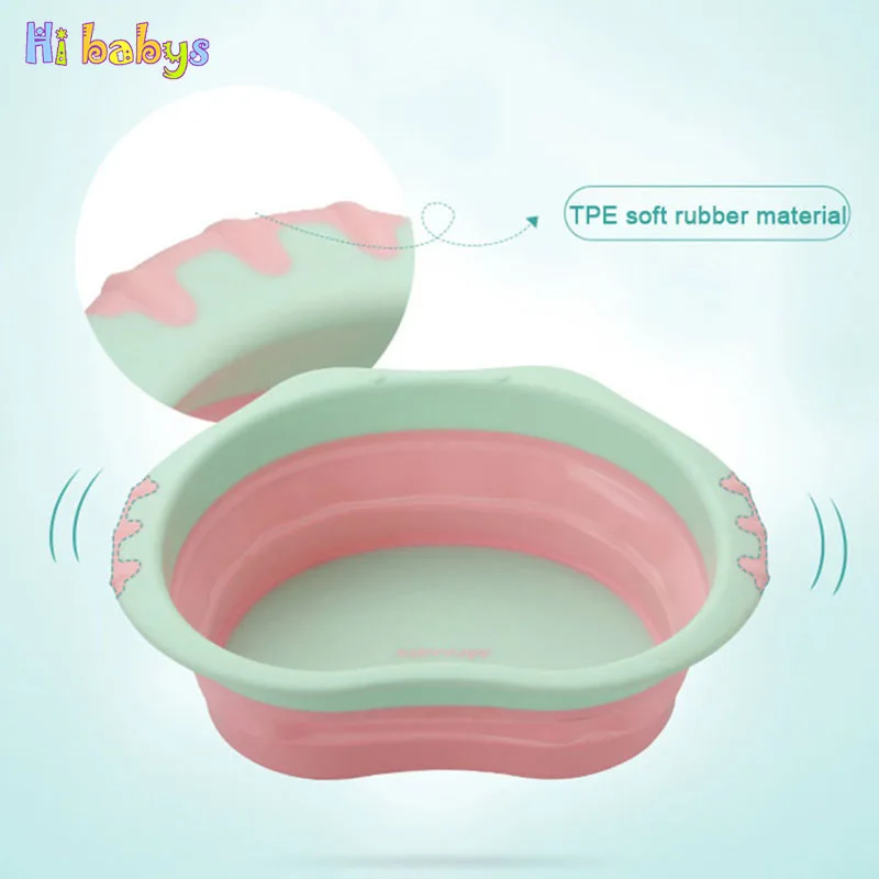 Baby Folding BathTub Infant Anti-slip Washing Basin Newborn Collapsible Body Washing Tubs Portable Children Washbasin Bath Decor