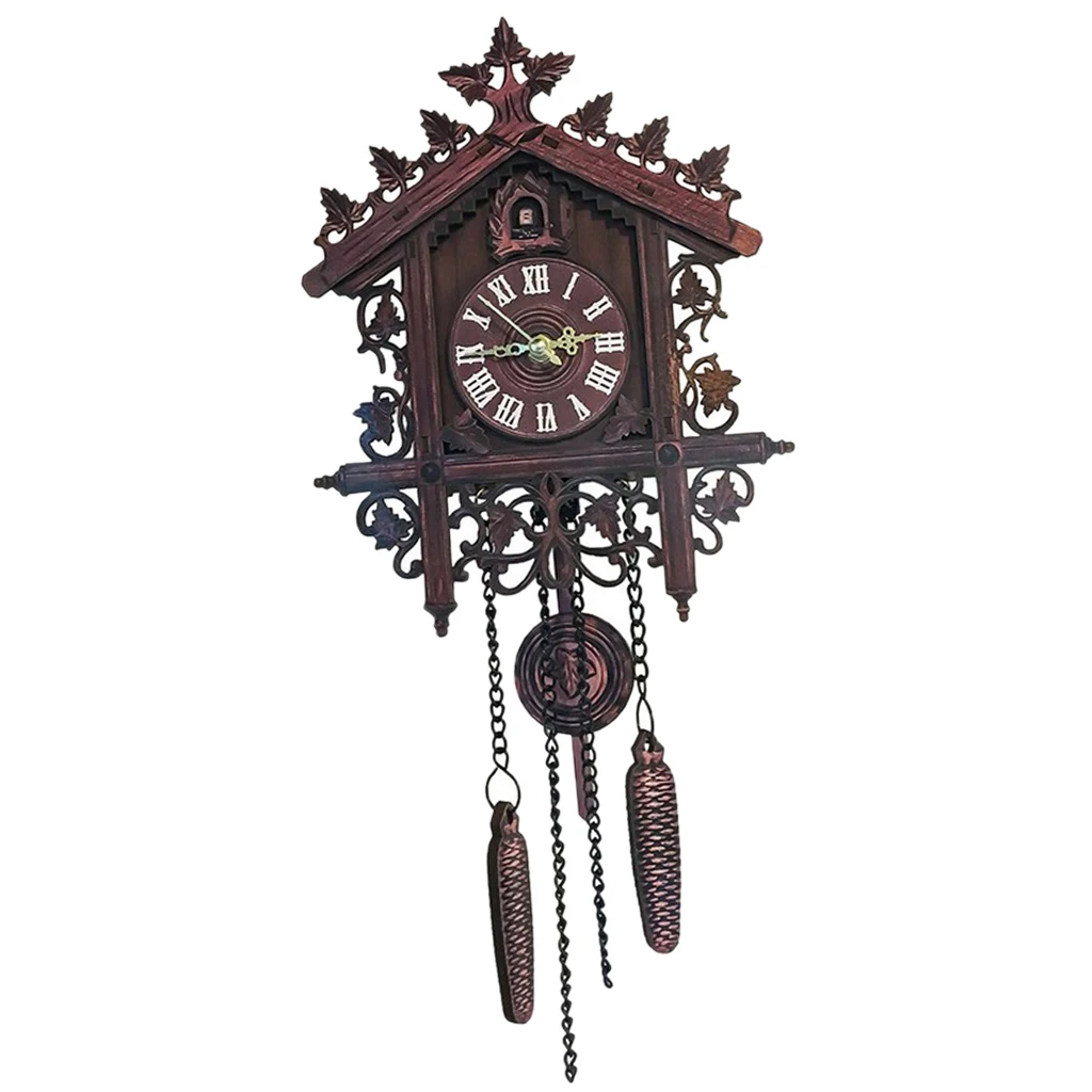 Wooden Cuckoo Wall Clock for Home Decoration Christmas Housewarming Wedding Gifts