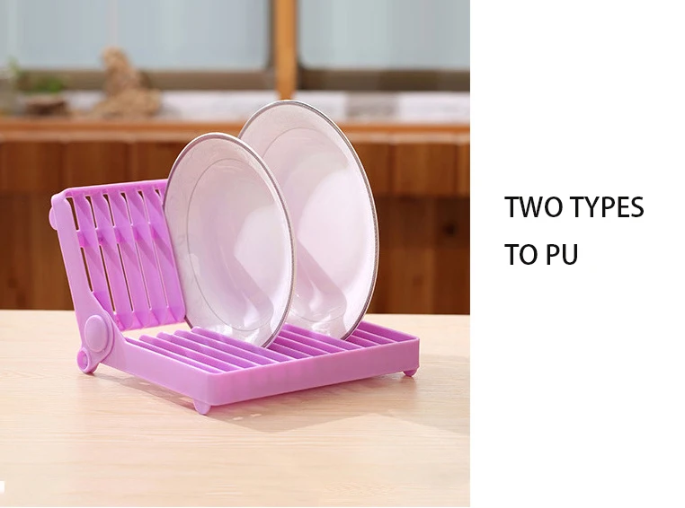 Kitchen Foldable Dish Rack Stand Holder Bowl Plate Organizer Tray Tablecollapsible tray for the kitchen dishes rack to dry rack (2)