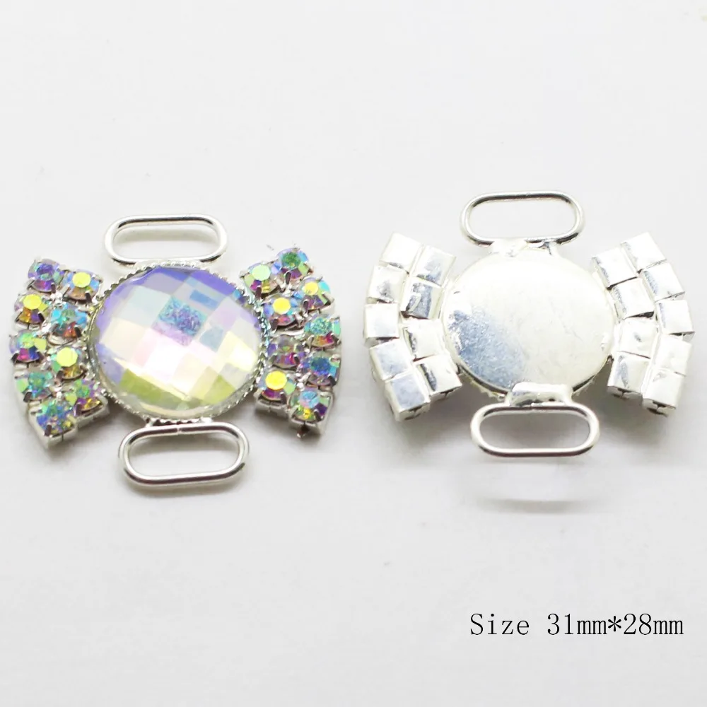 

HOT 10Pcs/Lot AB Colour Rhinestones Bikini Buckles AcrylicFor Swimming Bra Underwear Swimwear Decoration Factory