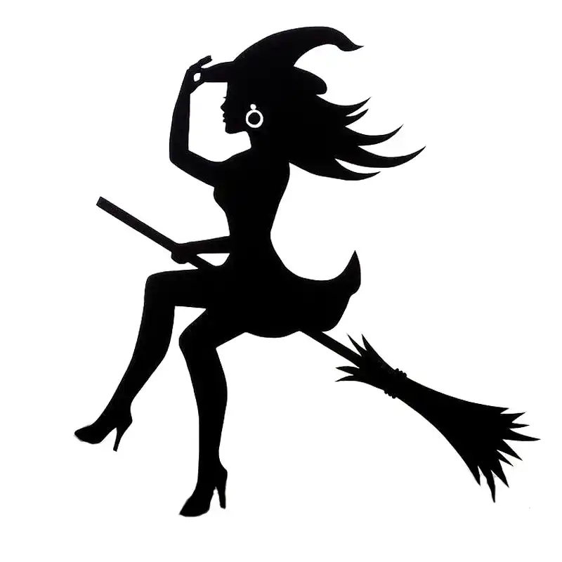 9cm sexy witch scary fashion car sticker vinyl decals decor