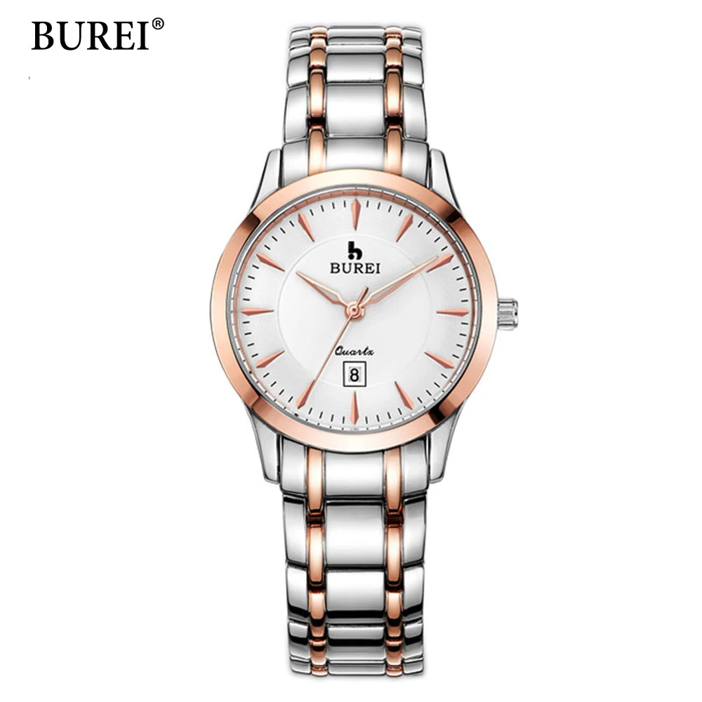 

2017 Direct Selling BUREI Women's Dress Wrist Watches With Date Calendar Stainless Steel Bracelet Waterproof 30m Fashion Clock